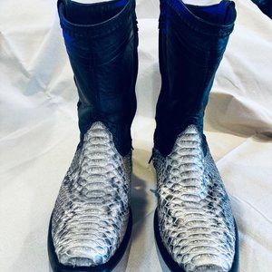 Men's King Exotic Original Python Skin Dubai Style Short Boot